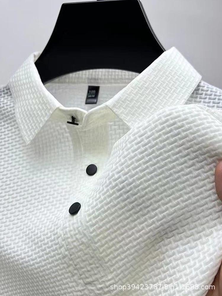 Hoge Kwaliteit Heren Zomer Sneldrogend Jacquard Poloshirt