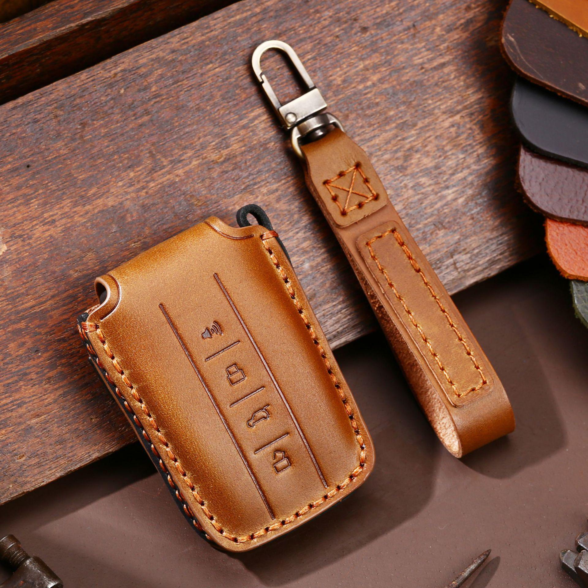 Новая сумка для ключей ручной работы, совместимая с Great Wall Weipai Tank 300 коричневый