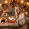 Autumn Halloween Wooden Decorative Figurines Set Random Style Seasonal Home Tabletop Decoration Indoor Outdoor Display