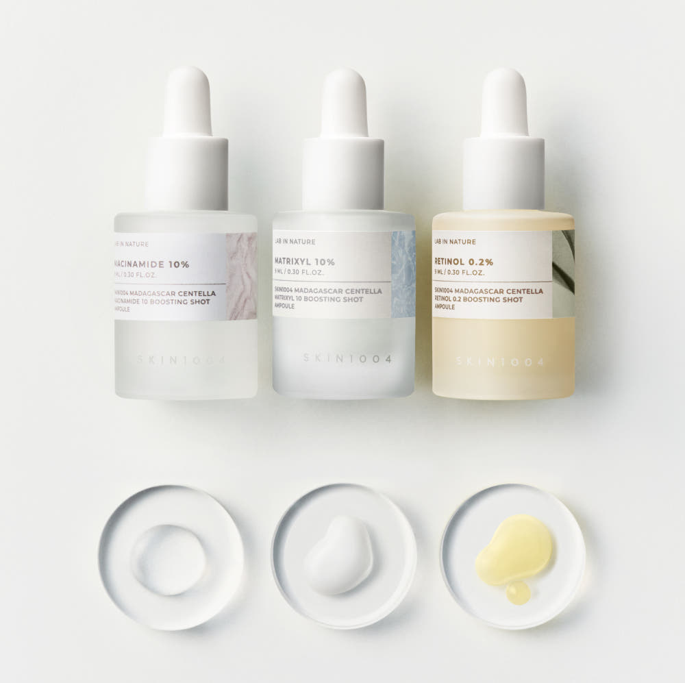SKIN1004 Boosting Shot Ampoule 9ml 3ea (Matrixyl 10, Niacinamide 10, Retinol 0.2)