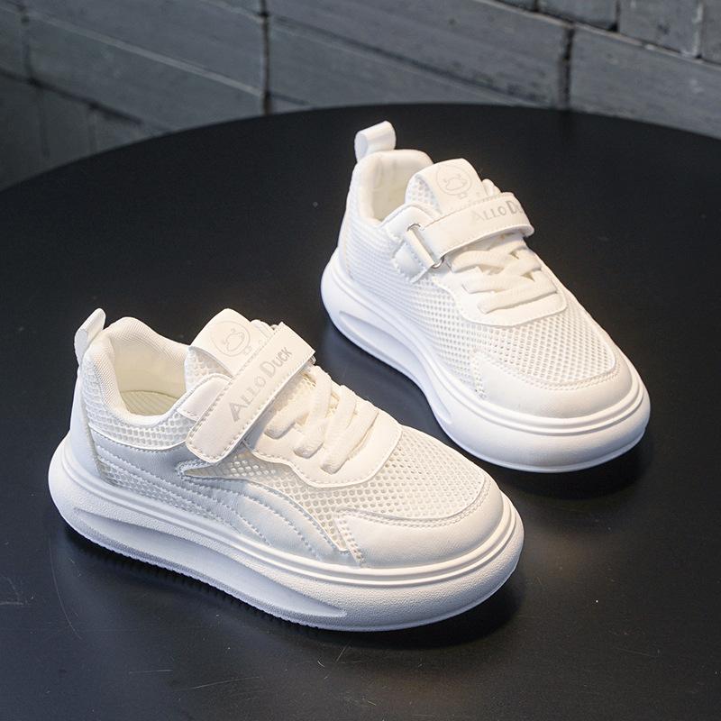 Spring and Autumn New Children's Sneakers Boys and Girls Soft Sole Medium and Older Children's Mesh Breathable Non-slip Lightweight Versatile Little 