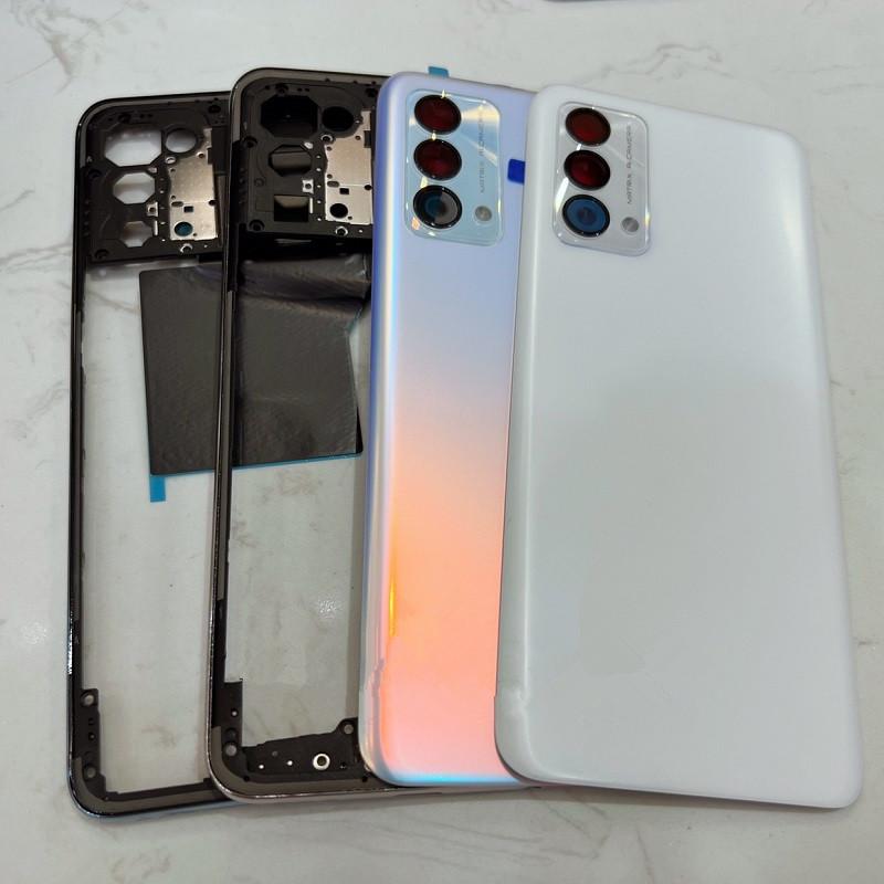 Gehäuse für Realme GT Master Edition 5G 6,43 Zoll Batterieabdeckung Mittelrahmen Reparatur Ersetzen der Hintertür hinten + Kameraobjektiv ogo