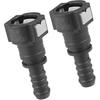 2pcs Fuel Line Quick Connect Straight Push-On Single Barb Adapter Connector for 3/8 to 3/8 Rubber Tubing Replace Parts