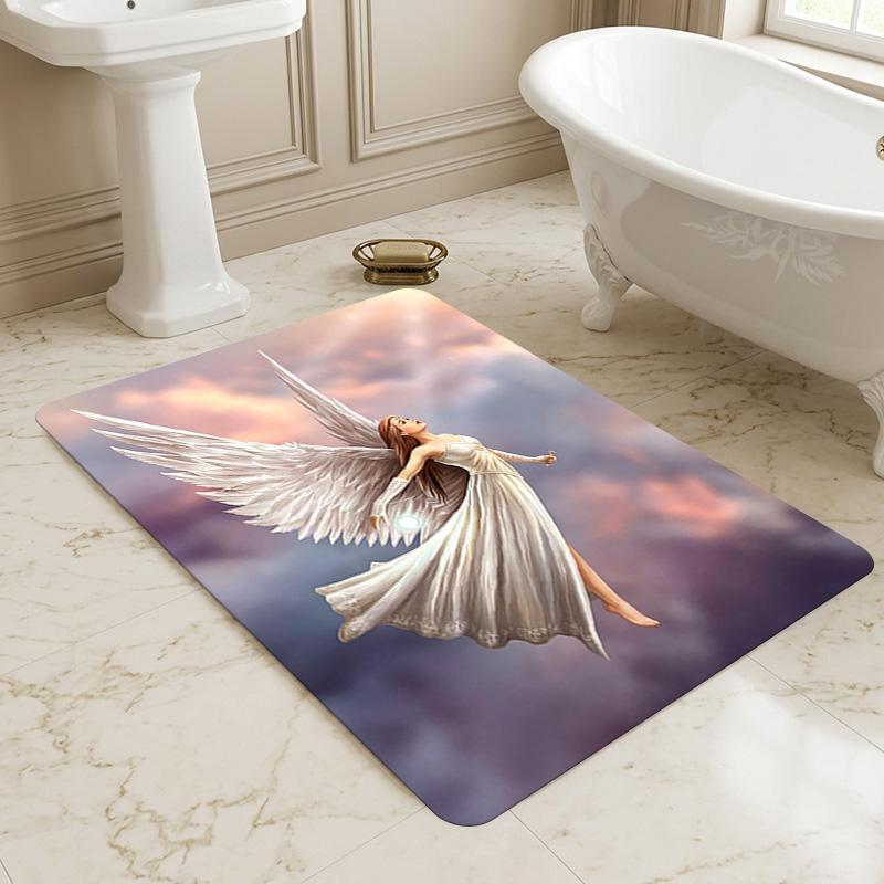 Angel Flight Living Room Nonslip Area Rug Soft Carpet For Bedroom Game Playroom Sofa Office Home Decor Doormat Christmas Gift