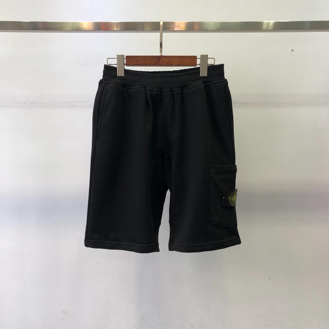 

Літні спортивні шорти з вишивкою STONE і бічними кишенями 2XL чорний