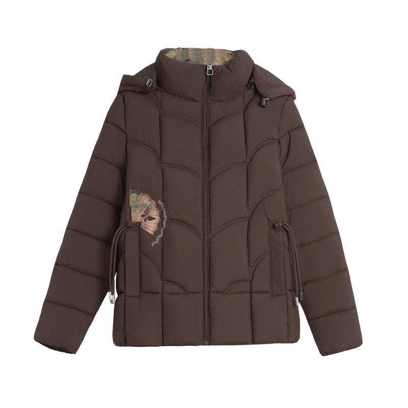 Grandma's Winter Cotton-padded Coat for Middle-aged and Elderly Women, Thickened Mom's Down-padded Coat, Old Lady's Hooded Clothes