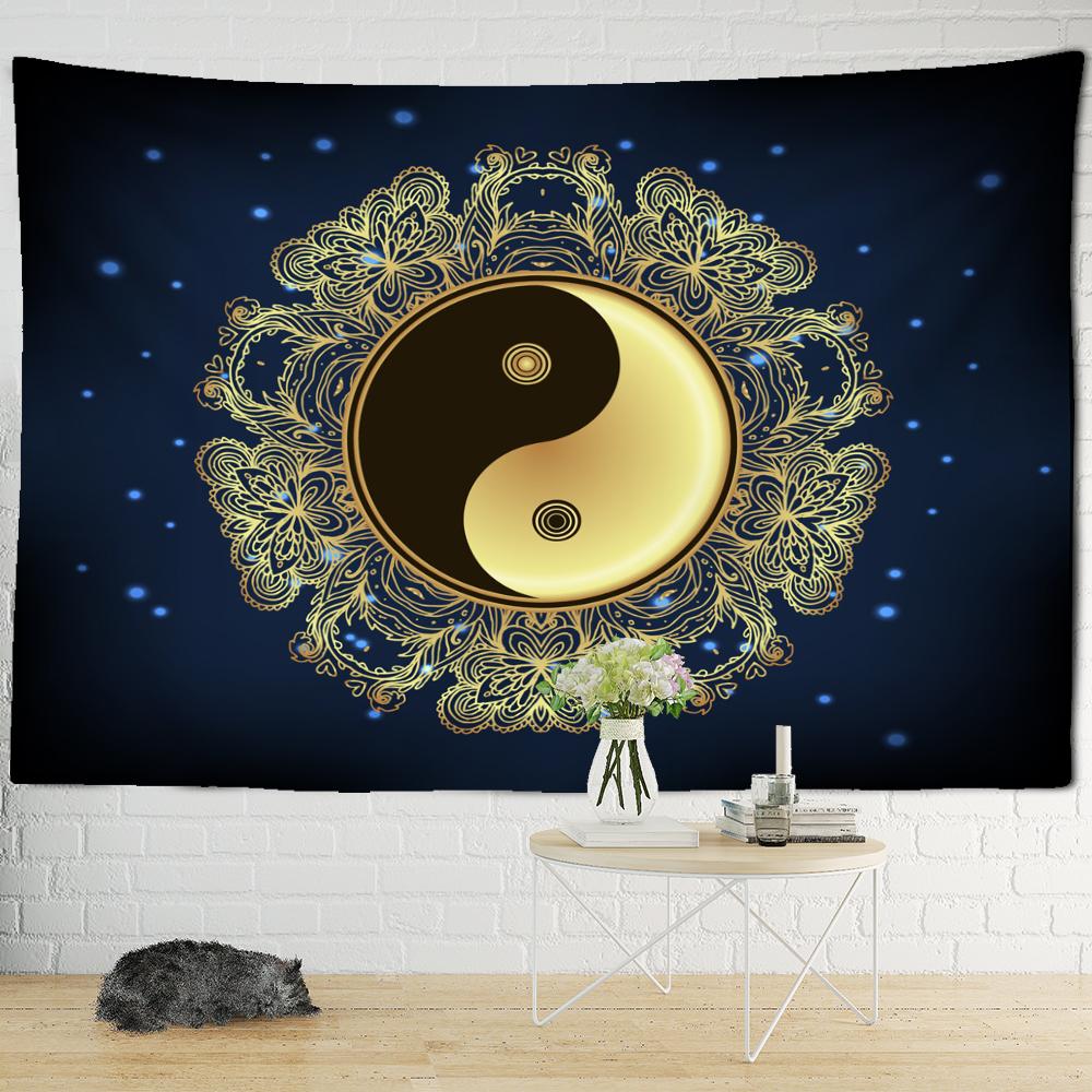 

Гобелен Таро, настенный подвесной узор Солнца и Луны, богемное животное, психоделическое колдовство, хиппи, домашний декор 95x70cm