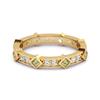 Peridot Eternity Band Ring - Sterling Silver Gold Vermeil