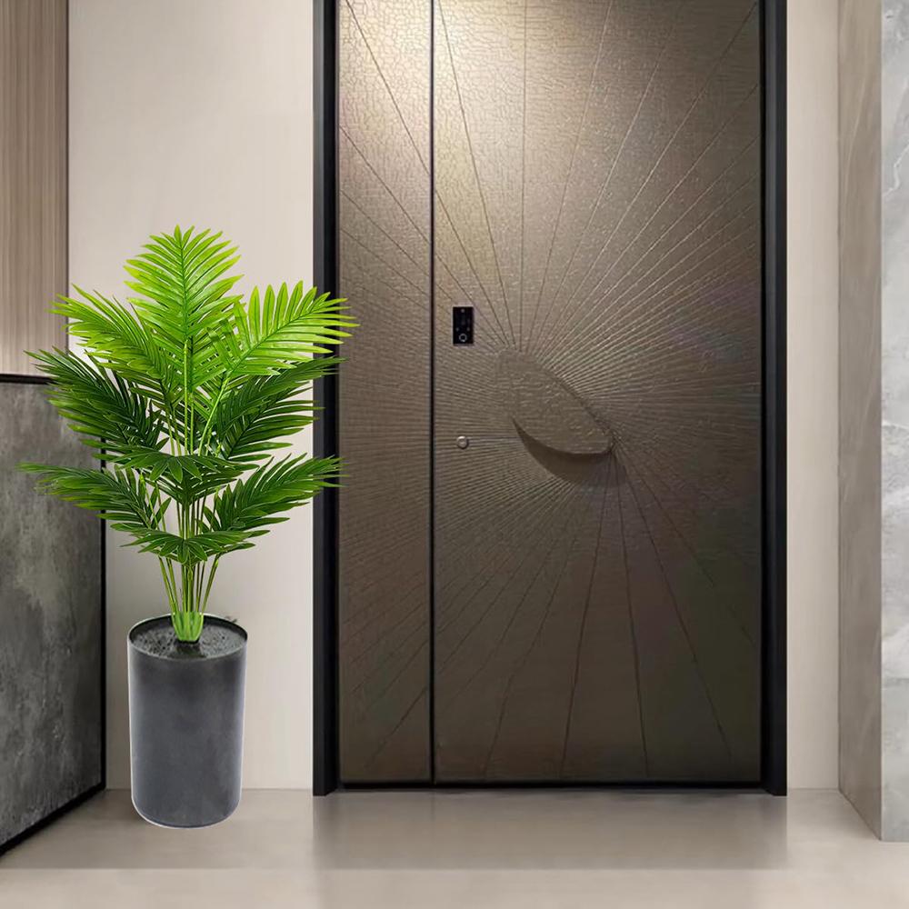 

70cm Simulated Indoor Potted Green Plant Fake Areca Palm Living Room Floor Ornament Type A
