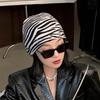 Ins Black and White Fashionable Leopard Print Knitted Wool Hat Autumn and Winter Couple Fashion Versatile Cow Cold Hat Woman