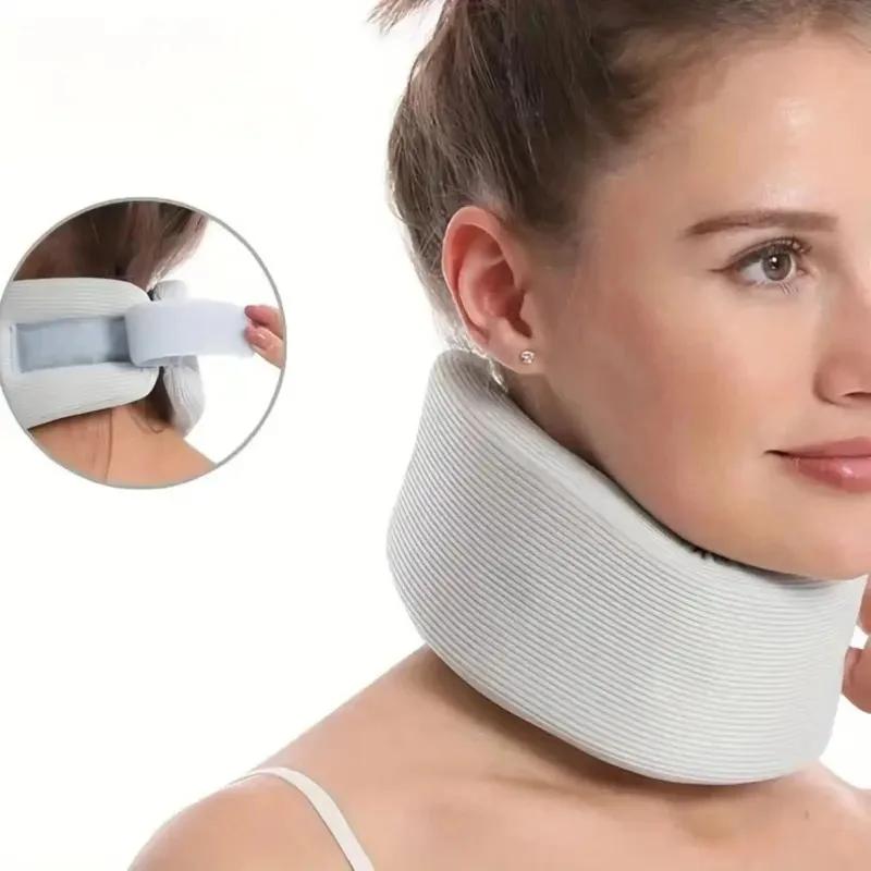 Durable And Safe Neck Brace Foam-Filled Cervical Support Traction Device Neck Stabilization & Pressure Relief Device Adjustable Neck Stabilizer