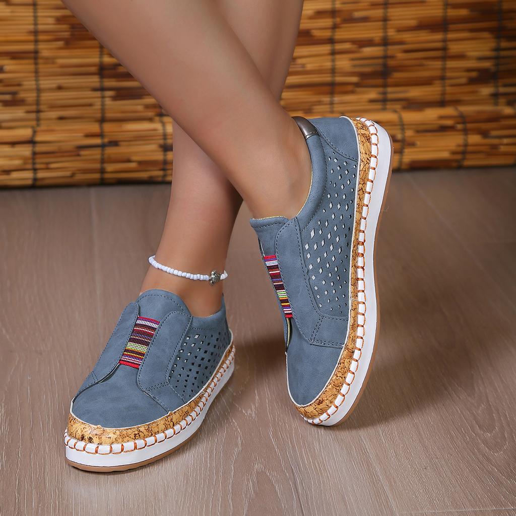 Fashion Flats Classic Women Shoes 2024 Slip On Women Sneakers Breathable Hollow Out Casual Vulcanized Shoes Woman Summer Loafers