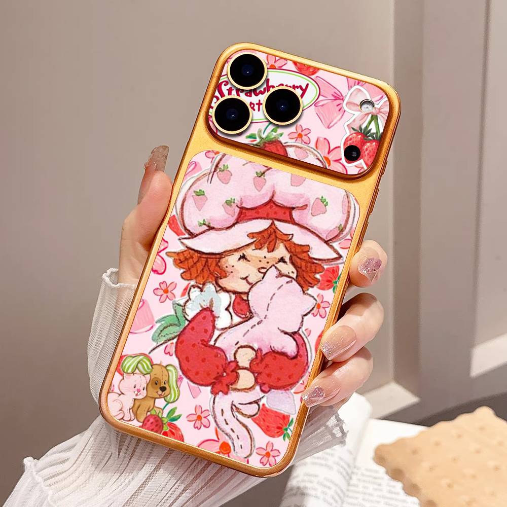 Animated S-Strawberry S-Shortcake For IPhone 17 Pro 17 Pro Max Rear Skin Wrap Decal Protective Sticker