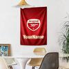 Arsenal Custom Ditt Navn Vægdekoration Vægtæppe Kunst Til Kæledyrsminde Fødselsdag Bryllupsfest Baggrund Familiegave