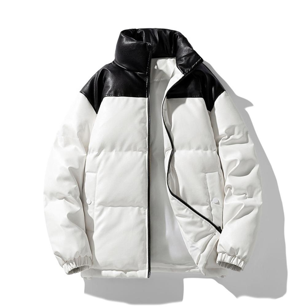New autumn and winter stand-up collar couple padded jacket men's windproof padded jacket, trendy jacket men's down padded jacket