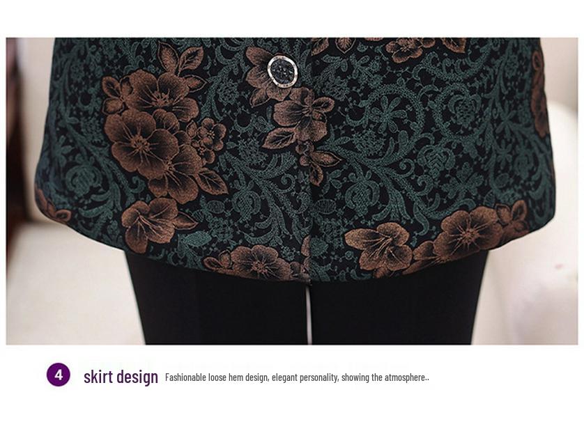 Grandma Winter Hooded Cotton Jacket - Thick, Warm, Plus Velvet for Middle-Aged & Elderly Women