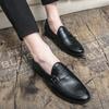 New Men's Casual Leather Shoes for Comfortable Driving, Loafers for Formal Business, British Nightclubs, Pointed Shoes