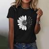 Women's Casual Floral Print Short Sleeved T-shirt With Round Neck  Top