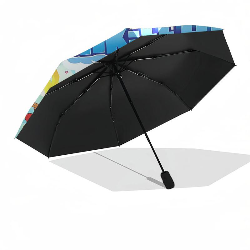 1pc Unikitty! Outdoor Umbrella - Automatic Opening & Closing, Portable 3-Fold Design with 8-Rib Iron Frame - Perfect Gift for Fans, Travelers, Everyda