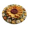 Floral Plush Diatomaceous Earth Floor Mat 3D Visual Flower Pattern Diatom Mud Floor Rugs