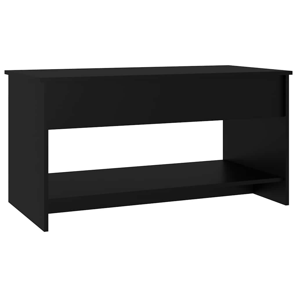 Coffee Table Black 102x50x52.5 Cm Particleboard