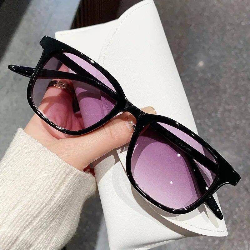 Women Trendy Square Frame Sun Glasses Ladies Cat Eye Gradient Sunglasses Unisex Fashion UV400 Sun Shade Party Decoration Eyewear