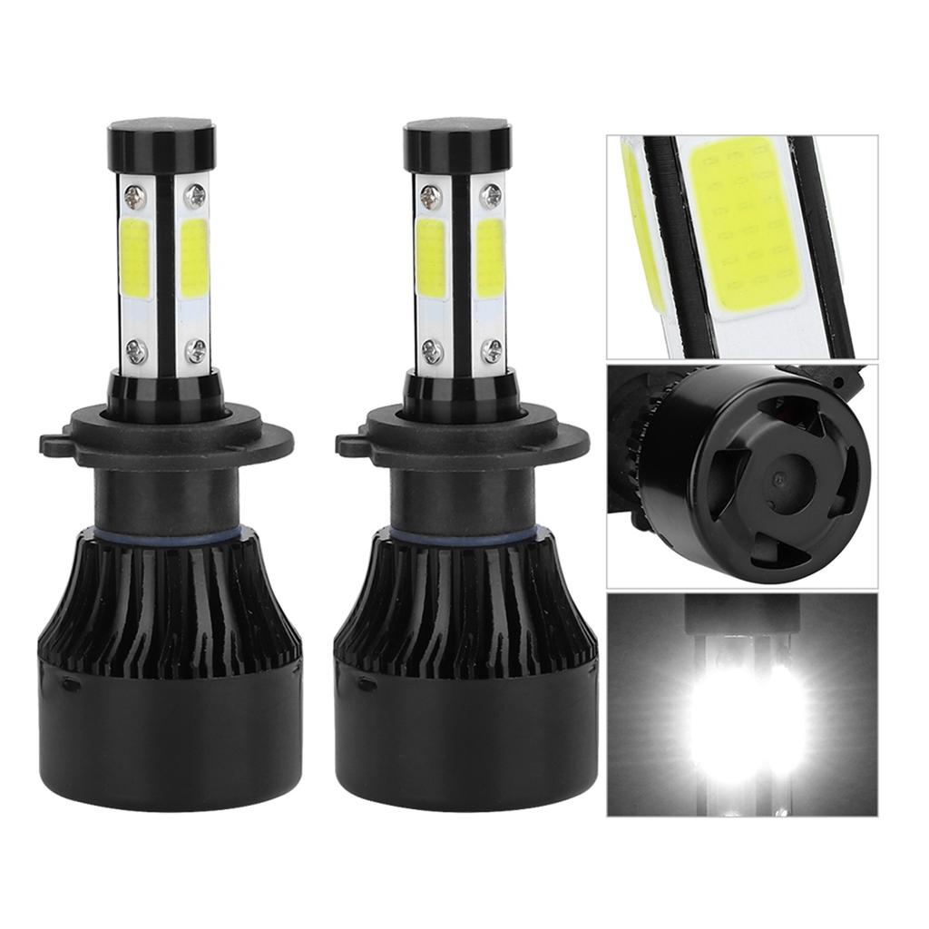 2 vnt. X7‑COB 6500K H7 LED priekinio žibinto lemputė Aukštos priekinės šviesos lemputė Aliuminio ABS