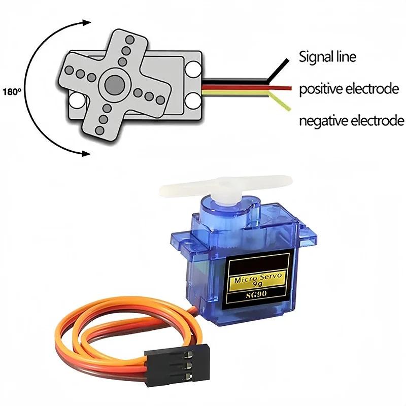 1-10PCS SG90 9G Micro Servo Servo Motor for RC Planes Robot Arm 180 ° /360 ° Fixed-Wing Control Airplane Helicopter