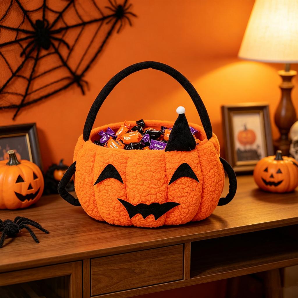 Basket Halloween Candy Collection Storage Bag