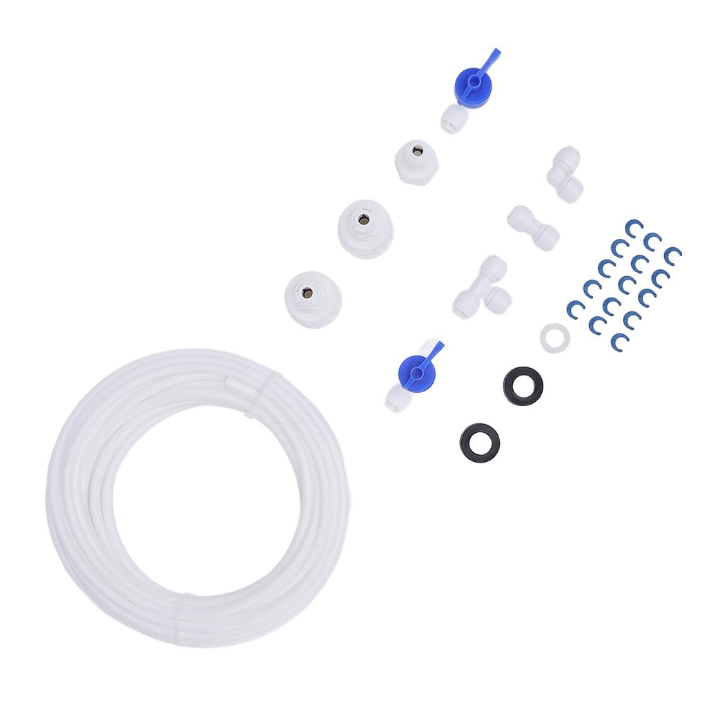 Refrigerator Water Line Kit with 1/4in Hose Water Inlet Line Connection Set for Refrigerator Side