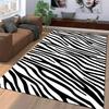 Black and White Zebra-Stripe Pattern Carpet for Home Decor and Modern Interiors Suitable for Use As an Anti-slip    for    Room and Bedroom Sofas