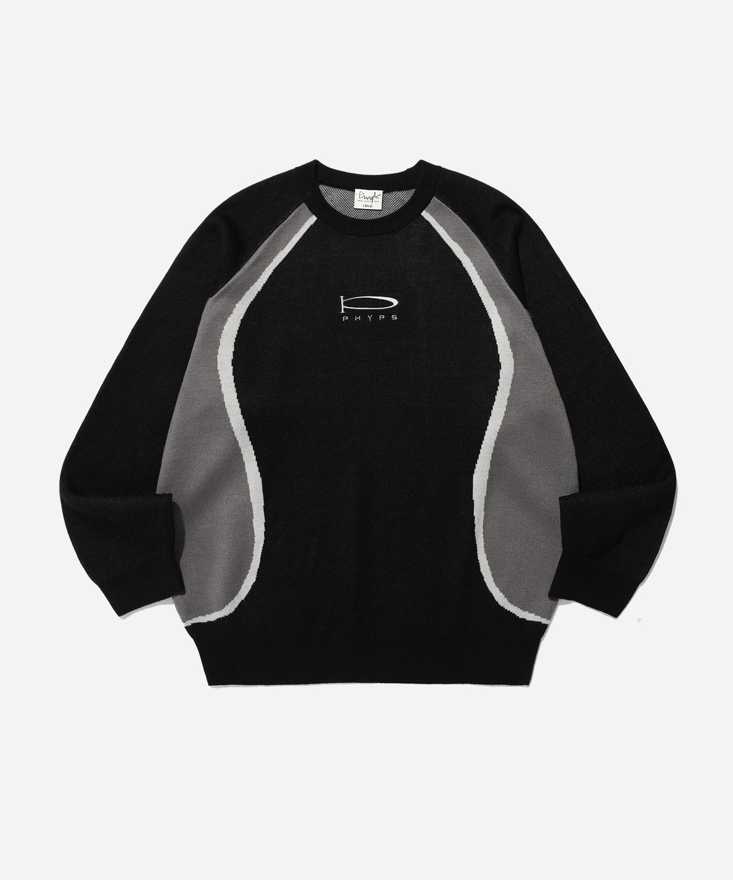 Physical Department Color Block Knit Black Black/S