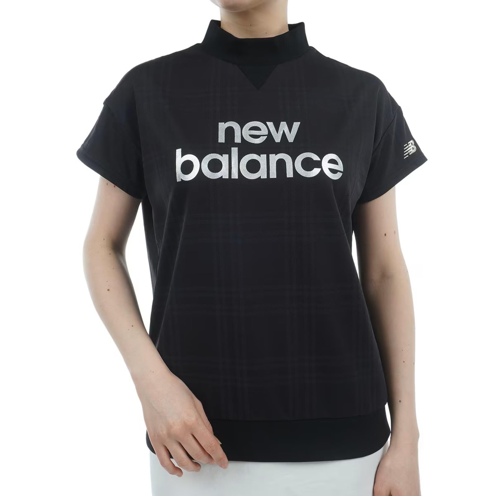

Golf Short Sleeve Mock Neck Shirt Quick 1 [New Balance] Women s (Moisture Absorbent, Drying, Stretchy) / 012-5166512 010_Black [M]