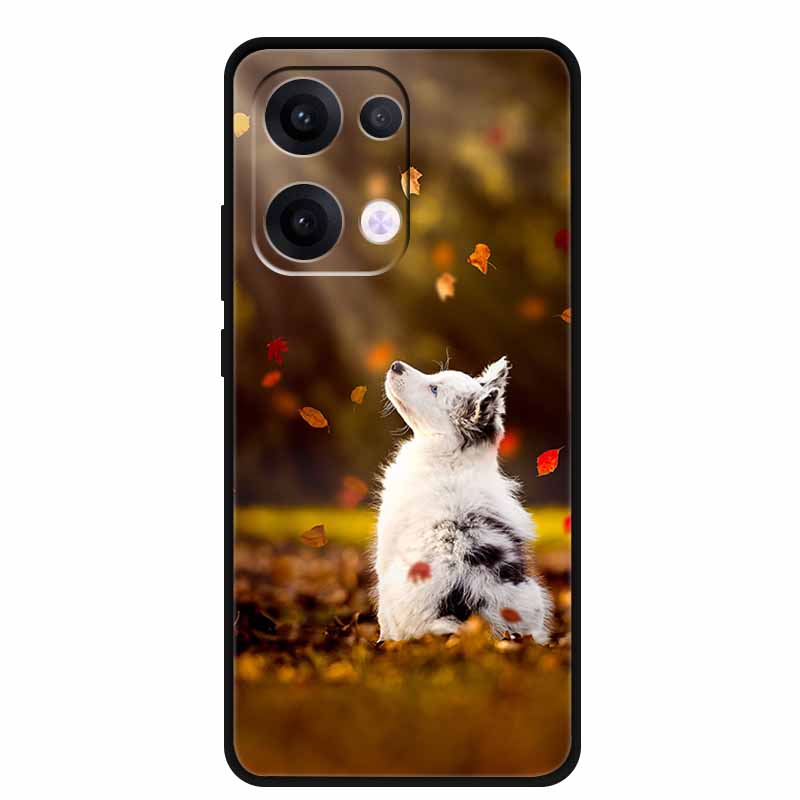 For Oppo Reno13 5G Case Soft TPU Cute Cartoon Silicon Back Cover for Oppo Reno 13 Pro Phone Cases Reno13Pro 13Pro 5G Black Shell