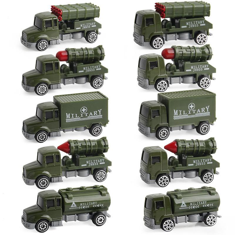 Children'S Toy Alloy Car Model, Engineering Fire Military Set Excavator, Sliding Alloy Car Model