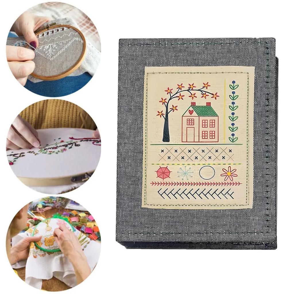 Portable Embroidery Books Creative Sewing Book Embroidery Stitch Book Sewing Accessories Kits Improving Sewing Skill
