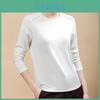 Laseer Tencel Wool Long Sleeve Womens Slim Fit Top With Round Neck For Casual Wear