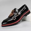 Designer Mens Shoes New Embroidery Loafers British Style Business Leather Oes High Quality Men's Casual Shoes Classic Monk Shoes