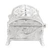 Rectangular Trinket Storage Box Alloy Treasure Storage Box Luxury Metal Jewelry Box  For Women