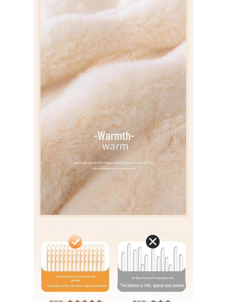 Kaninchen Plüsch Rutschfestes Winter Sofa Handtuch - Dicke Kratzfeste Blasen Samt Abdeckung