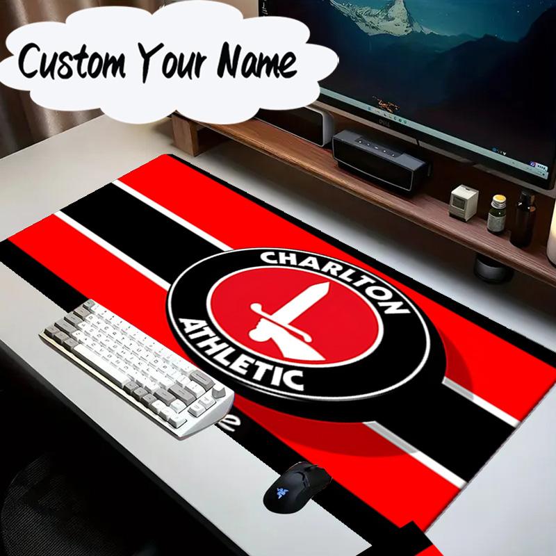Custom Name Mouse pad Charlton FC Crest Mouse pad, Gaming Mouse Pad, keyboard pad, Desk Decor for computer notebook Fan Birthday Gift