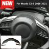 Carbon Fiber Interior Steering Wheel Button Cover Trim For Mazda CX-3 2016-2023
