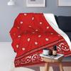 Classic Paisley Bandana Blankets Flannel Throw Blanket Multi-function Throw Blankets for Couch Bedding Outdoor Throws Bedspread