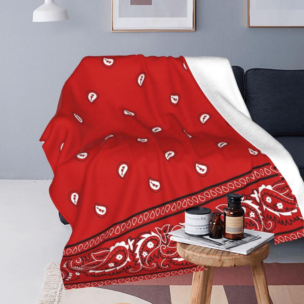 Classic Paisley Bandana Blankets Flannel Throw Blanket Multi-function Throw Blankets for Couch Bedding Outdoor Throws Bedspread