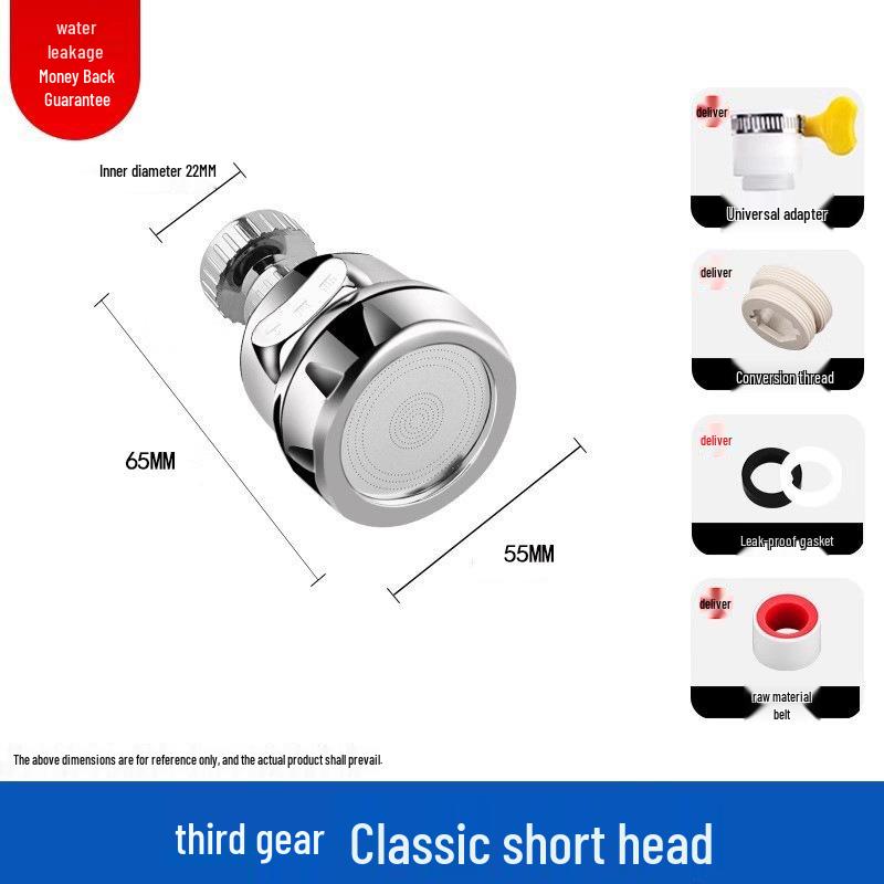 Universal Kitchen Faucet Swivel Extension: Splash-Proof Sink Booster & Water Purifier