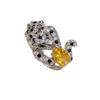 Cheetah Zircon Oval Ring For Women Minimalist Fashion Jewelry Gift For Ladies