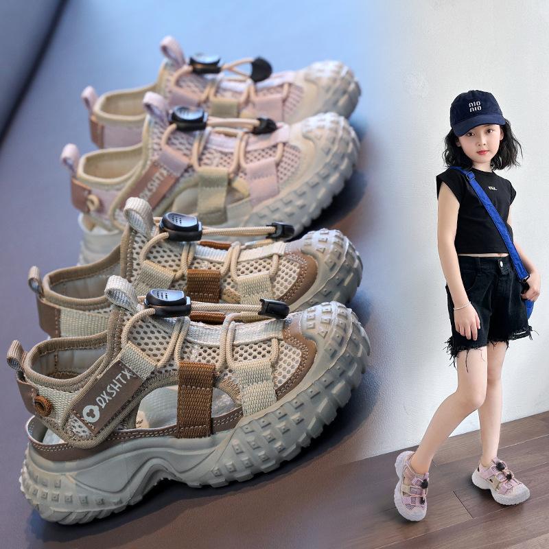 Summer Mesh Hollow Breathable Sports Sandals for Kids Toddler Casual Walking Shoes