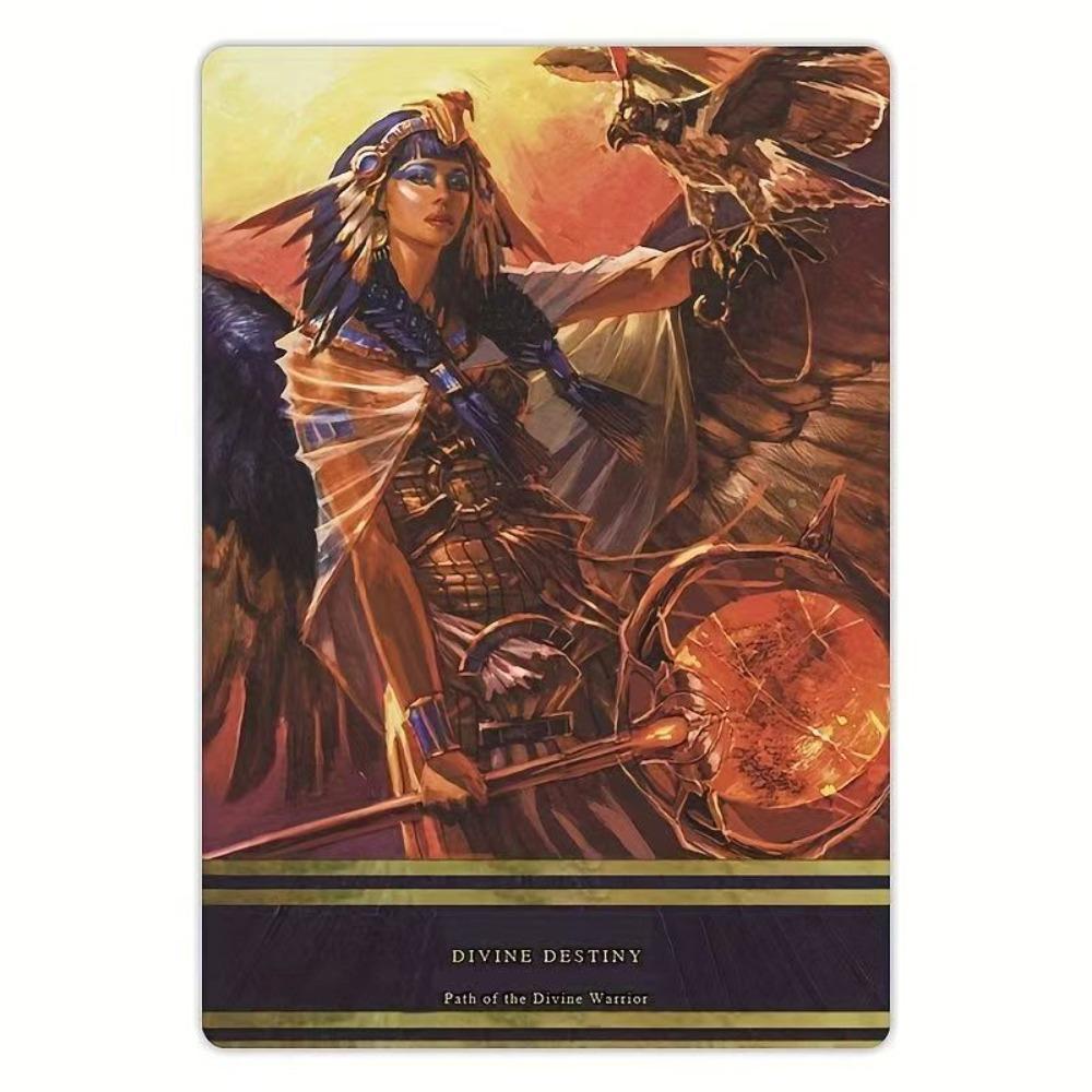 10,5*15 cm Oracolo di Iside, Mazzo da 44 Carte Saggezza Antica Egizia e Guida Divina Femminile per la Guarigione e il Rituale