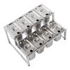 Telescopic Condiment Dispenser Dual Layers Stainless Steel Jam Pot Rack for Milk T Shop Household