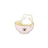 New Cartoon Cat Reading Brooch: Cute Cat Bath Time Accessory